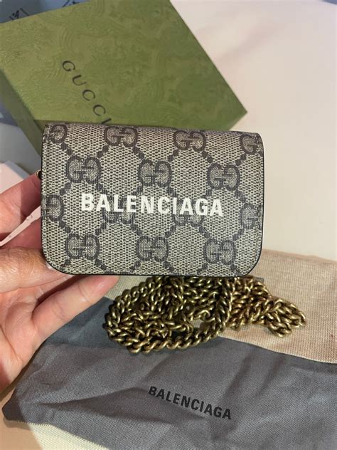 gucci balenciaga chain wallet|Gucci x Balenciaga hacker.